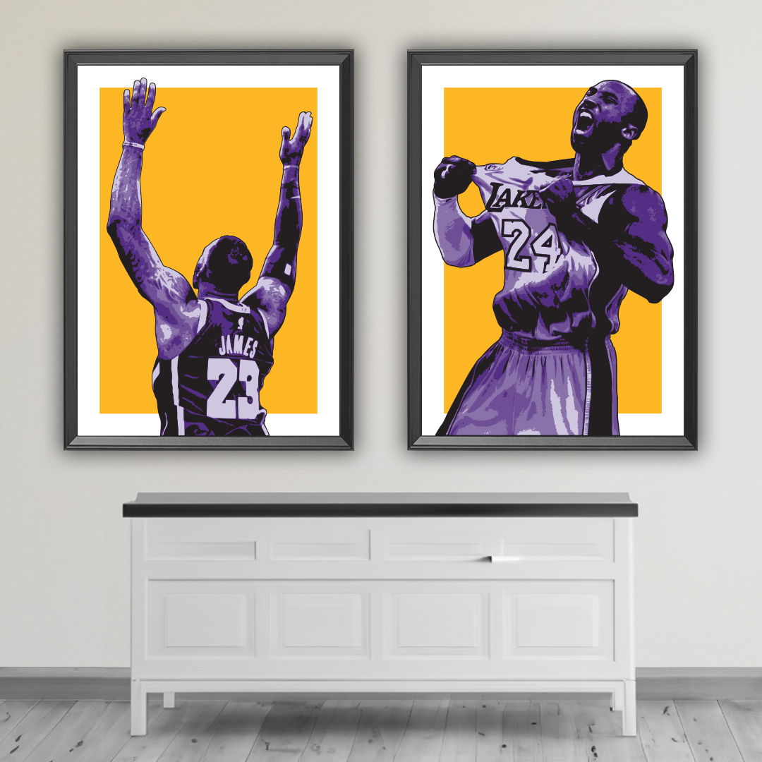 "KOBE & LEBRON" ART PRINT SET