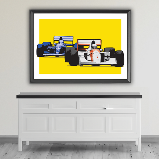 "SENNA vs MANSELL" ART PRINT